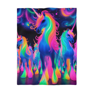 Andrea da Lucca - NEON Unicorns Microfiber Duvet Cover