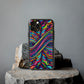 'Infinite Neon Illusion' Infinity Patterns Art Polycarbonate Phone Case