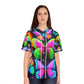 'Fanciful Flutterings' Neon Butterflies Womans Jersey