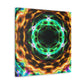 Galactic Neon Hyperspace Splatter. Trippy Infinity Patterns Art Canvas