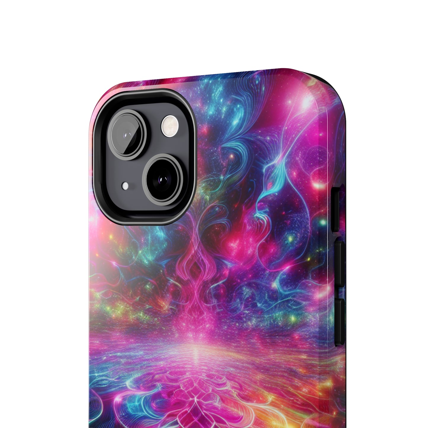Vortex of Luminescence. Trippy Infinity Patterns Tough Phone Case