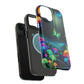 Neon Nocturne. Neon Butterflies and Mushrooms Premium Art Magsafe Magnet Tough IPhone 13 14 15 Pro Plus Max and Mini in Matte and Glossy Phone cases