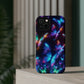 "Electrically Vivid Reverie" Neon Butterflies Premium Art Magsafe Magnet Tough IPhone 13 14 15 Pro Plus Max and Mini in Matte and Glossy Phone cases