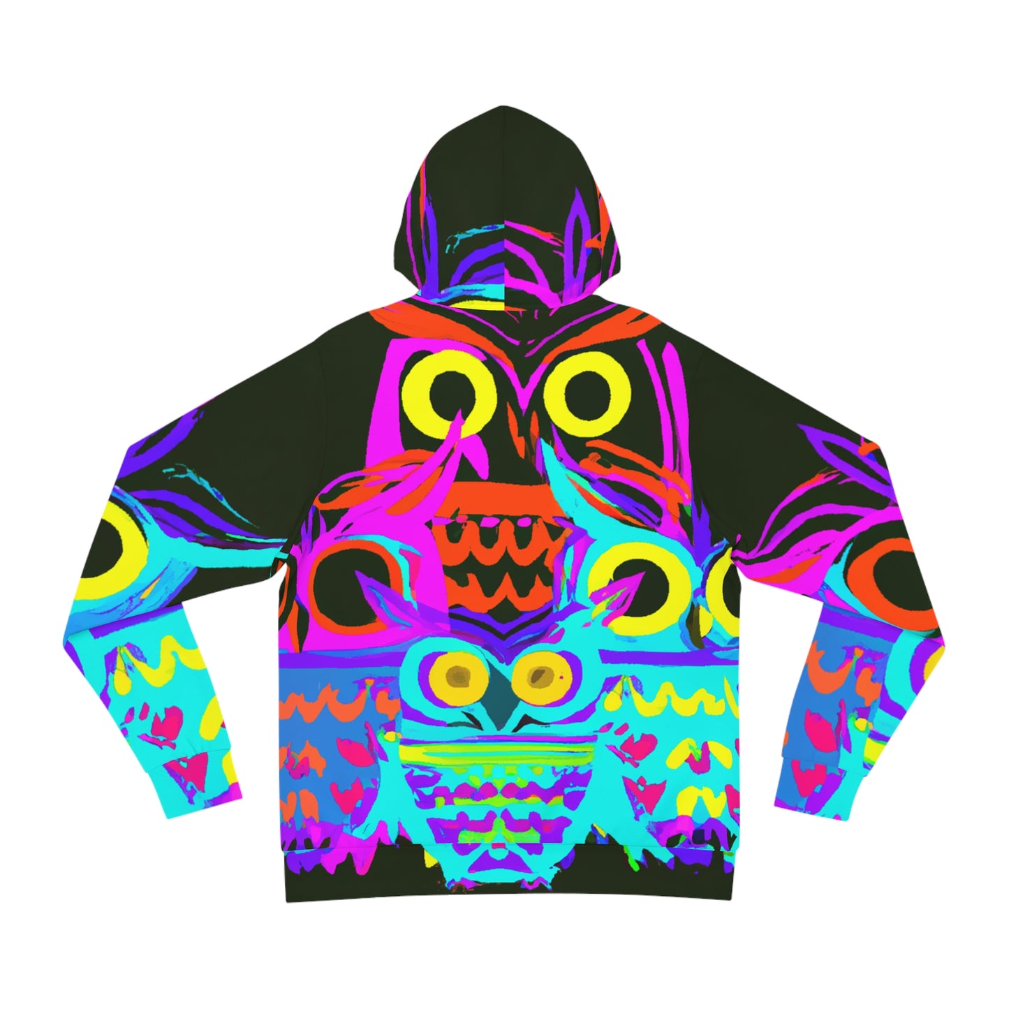 "Neon Hoot-enanny" - NEON Owls AOP Hoodie