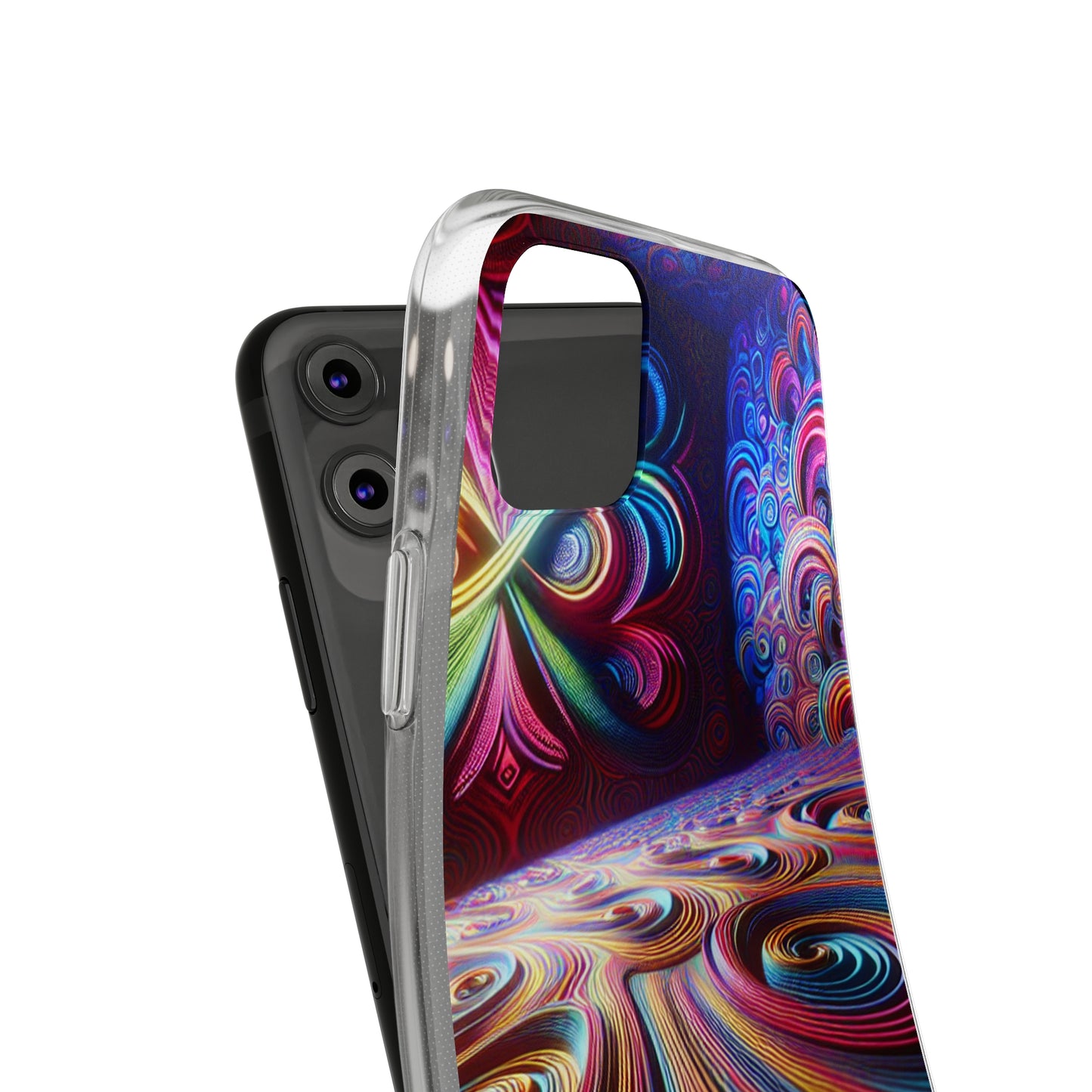 Vibin' Neon Infinity. Infinity Patterns Art Polycarbonate Phone Case