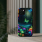 Neon Nocturne. Neon Butterflies and Mushrooms Premium Art Magsafe Magnet Tough IPhone 13 14 15 Pro Plus Max and Mini in Matte and Glossy Phone cases