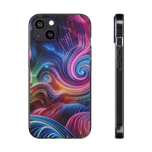 Neon Dreamscapes Infinity Patterns Art Polycarbonate Phone Case