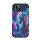 "Unicorn Flux-scape" Neon Unicorns Premium Art Magsafe Magnet Tough IPhone 13 14 15 Pro Plus Max and Mini in Matte and Glossy Phone cases