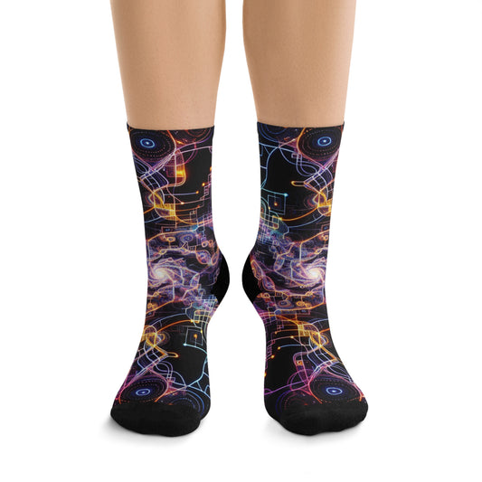 TDB Vivid Cosmic Radiance. Trippy Recycled Poly Socks