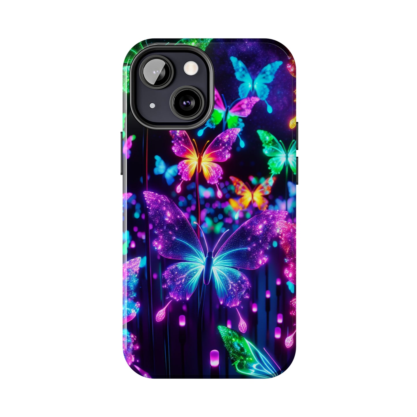 "Vibrance in Flight" NEON Butterflies Tough Phone Case