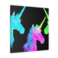 Neon Unicorn Blizzard NEON Unicorns Art Canvas