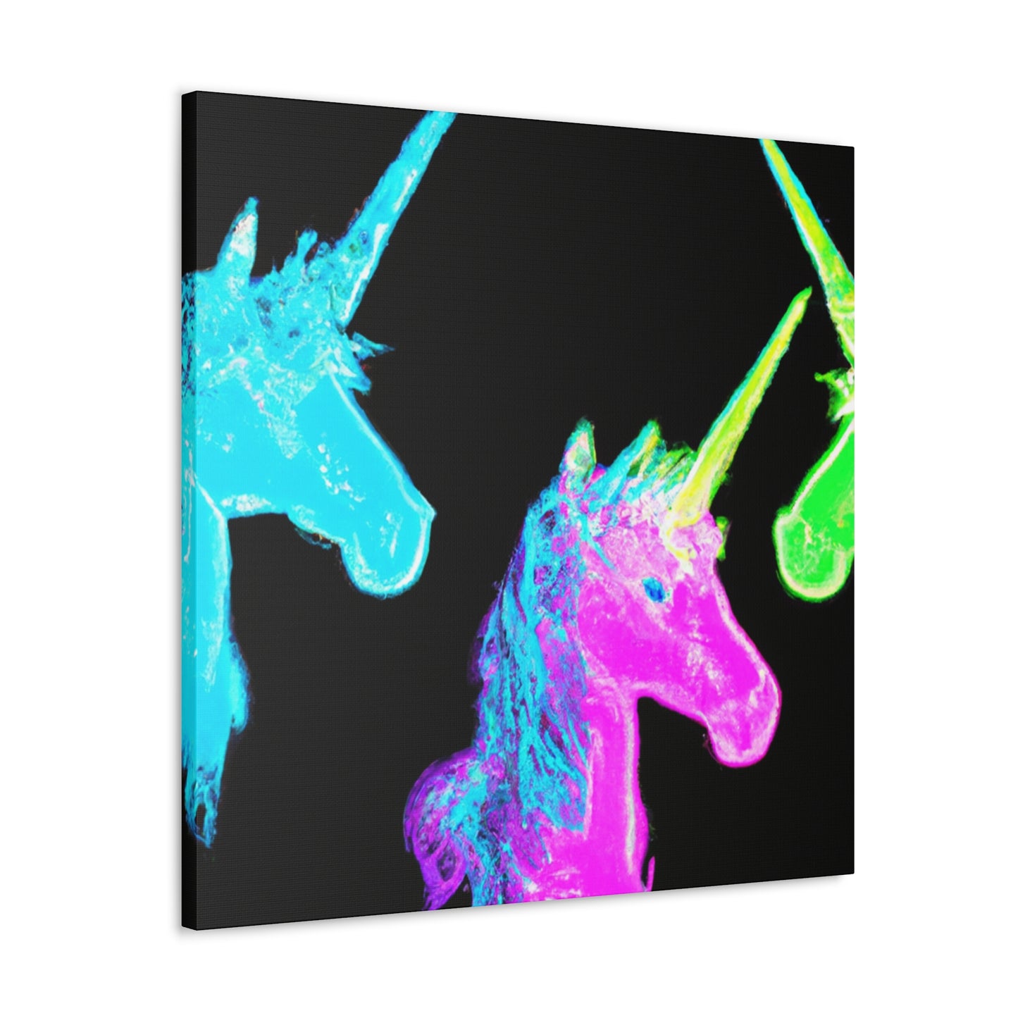 Neon Unicorn Blizzard NEON Unicorns Art Canvas