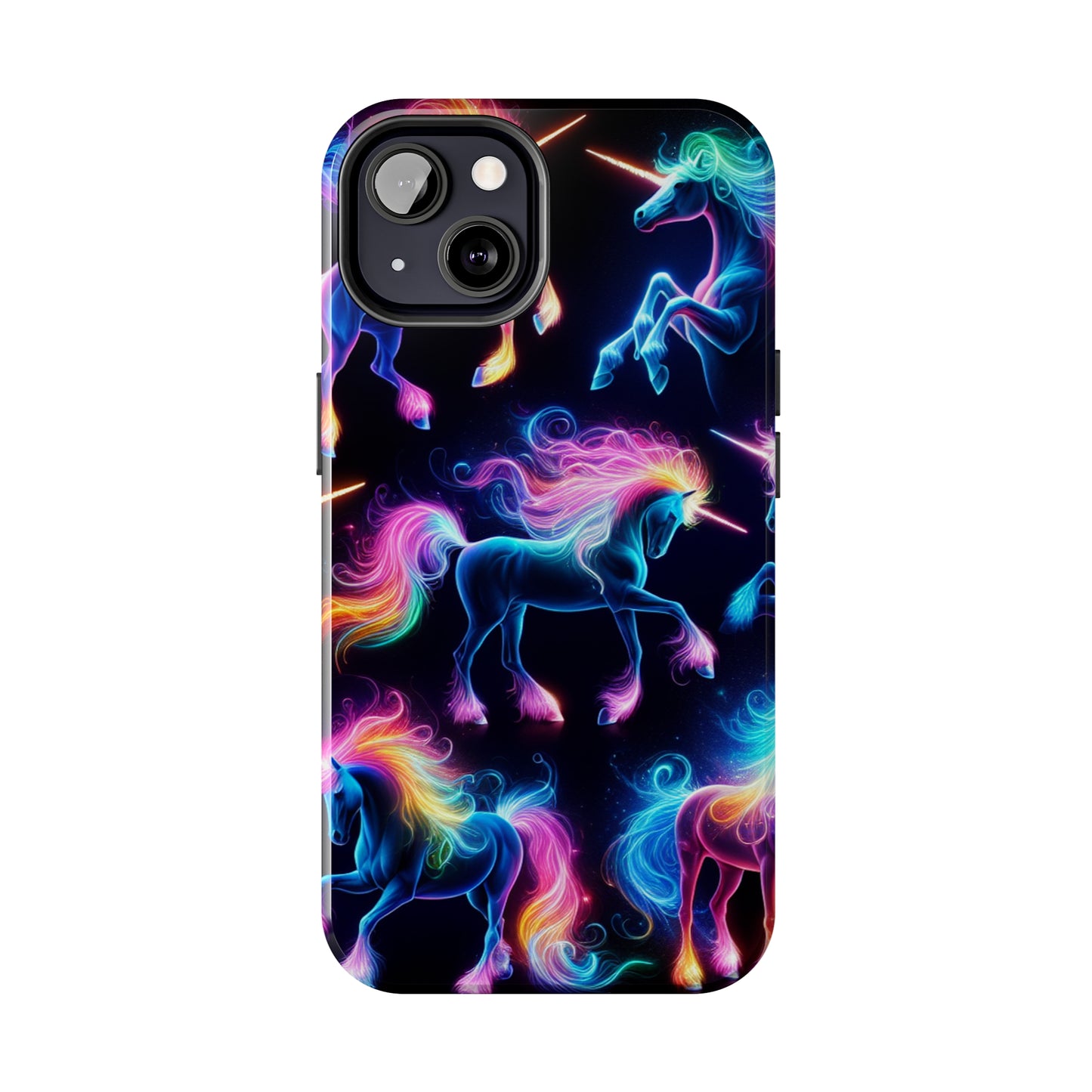 'Neon Mirage of Unicorns' NEON Unicorns Tough Phone Case