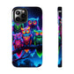 'Neon Rainbow Owls' NEON Owls Tough Phone Case