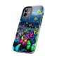 "Neon Flight Spectacle" NEON Butterflies Tough Phone Case Iphone 6 7 8 9 10 11 12 13 14 SE X XR XS Pro Max Mini Plus