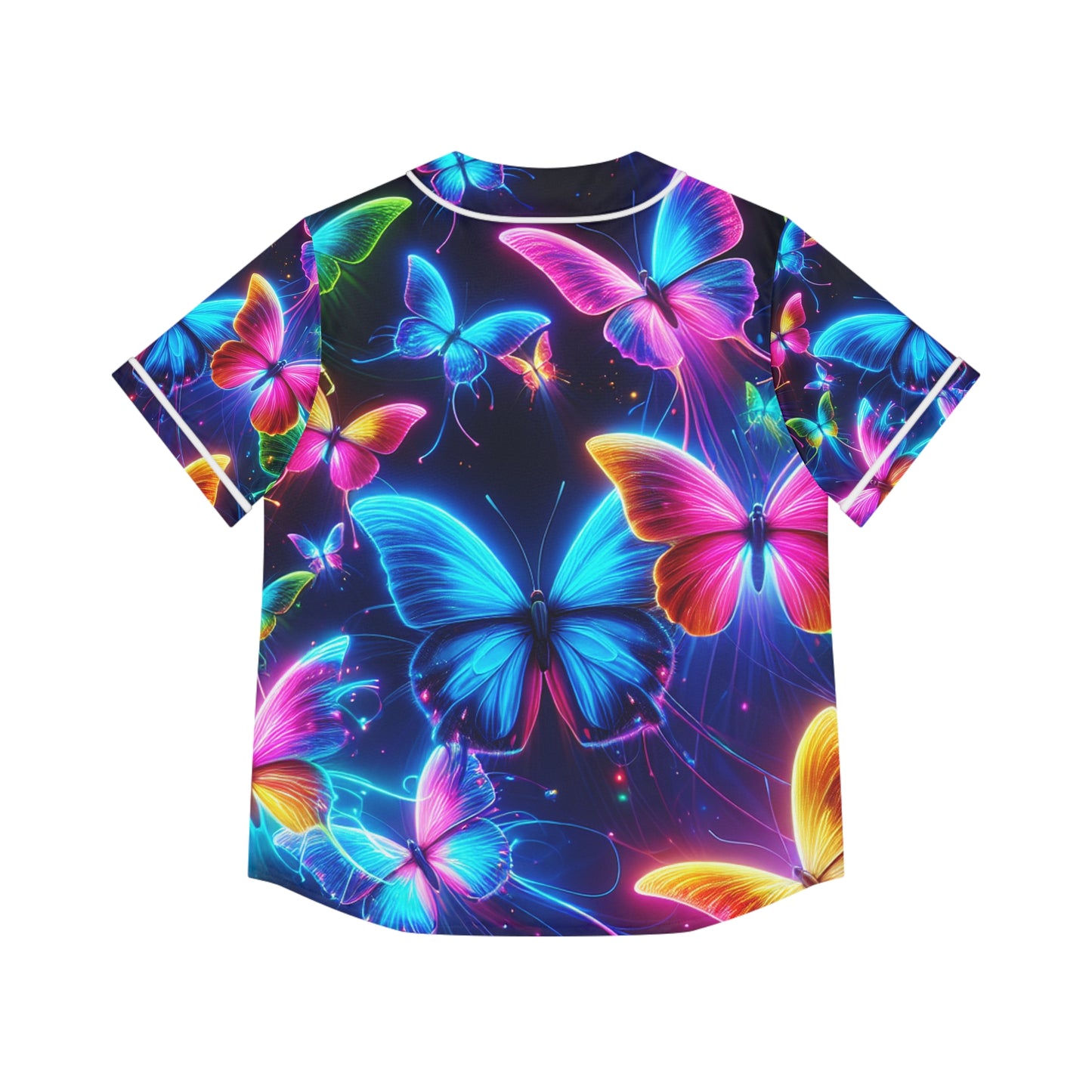 "Galaxy of Neon Butterflies" Neon Butterflies Womans Jersey