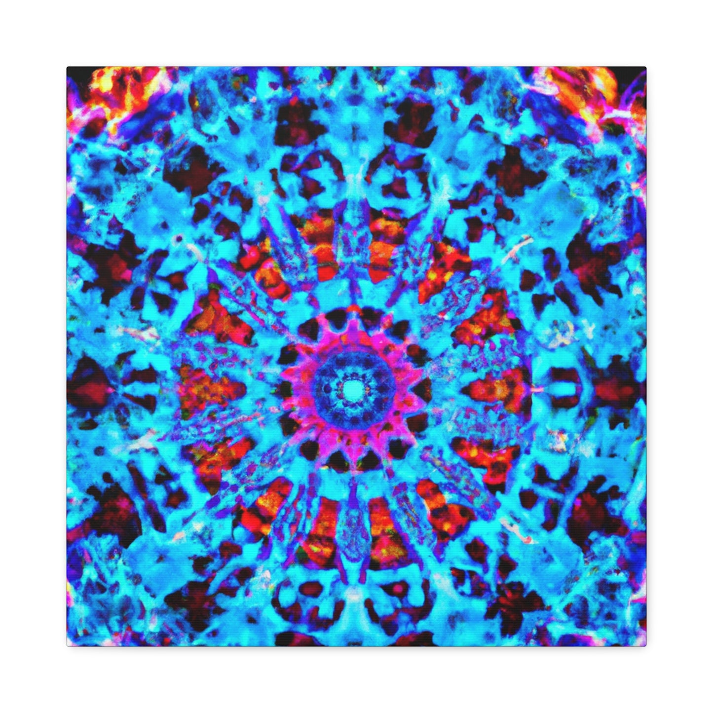 Vividly-Vortexed Neon Infinity Illumination. Trippy Infinity Patterns Art Canvas
