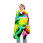 "The Glowing Constellation" - NEON Butterflies Art Hooded Snuggle Blanket