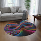Neon Fantasia Infinity Bliss. Infinity Patterns Round Rug