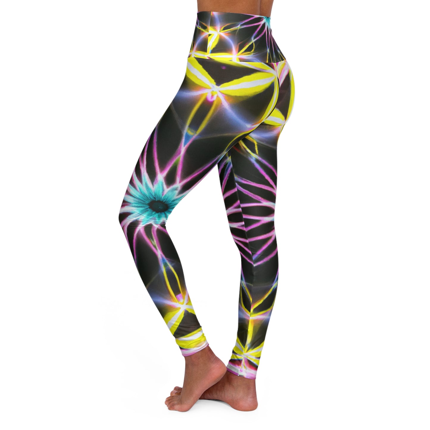 "Infinite Fluorescence Reverie" - Trippy Infinity Patterns Leggings