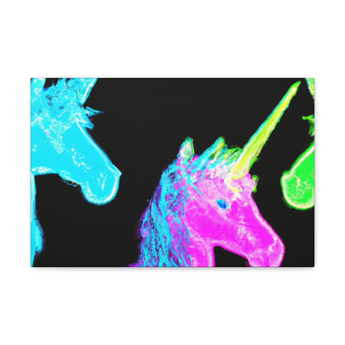 Neon Unicorn Blizzard NEON Unicorns Art Canvas