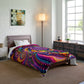 "Infinite Neon Dreamscape" Trippy Infinity Patterns Comforter Blanket