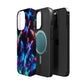 "Electrically Vivid Reverie" Neon Butterflies Premium Art Magsafe Magnet Tough IPhone 13 14 15 Pro Plus Max and Mini in Matte and Glossy Phone cases