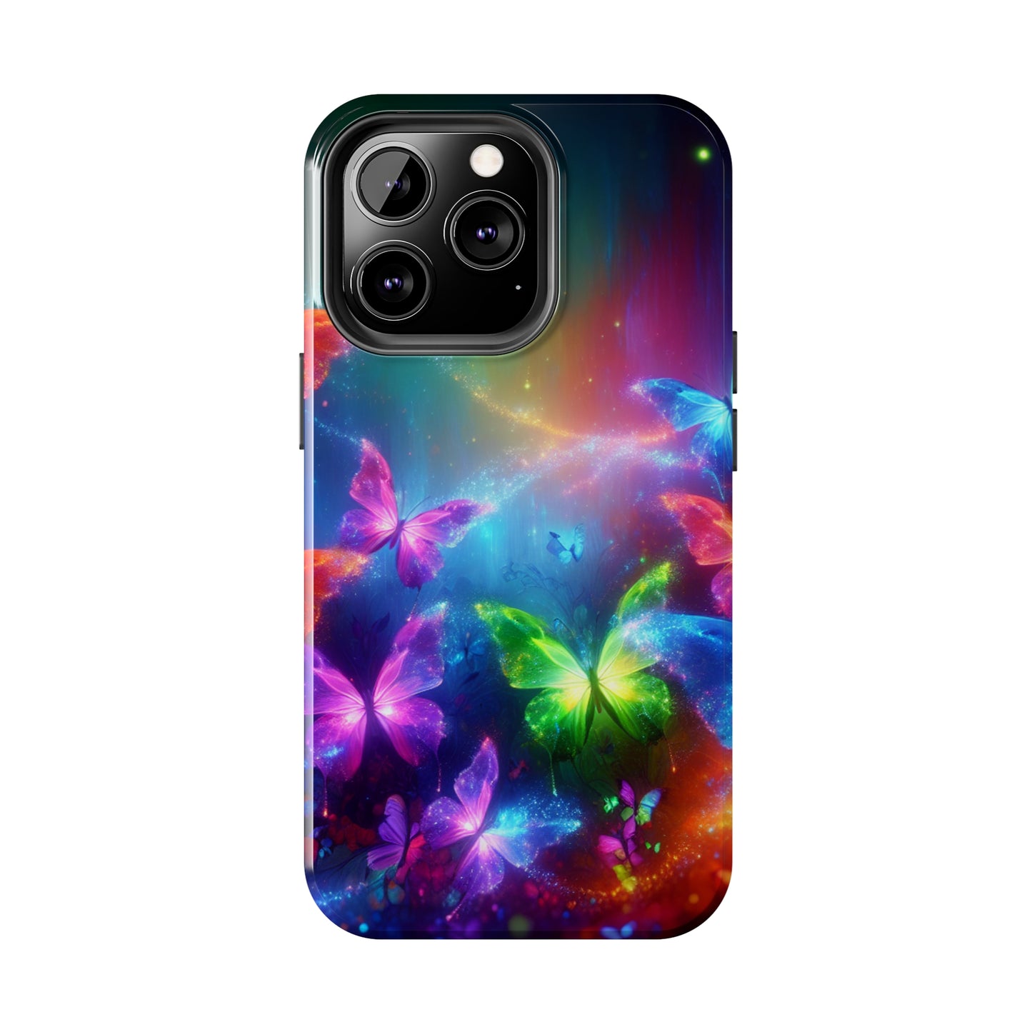 "Glow of the Luminous Butterflies" NEON Butterflies Tough Phone Case