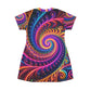 Neonful Infinity Hypnosis. Infinity Patterns Womans T Shirt Dress