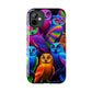 "Electric Vivid Night Owls" NEON Owls Tough Phone Case