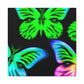 "Neon Dreamweavers". Neon Butterflies  Art Canvas