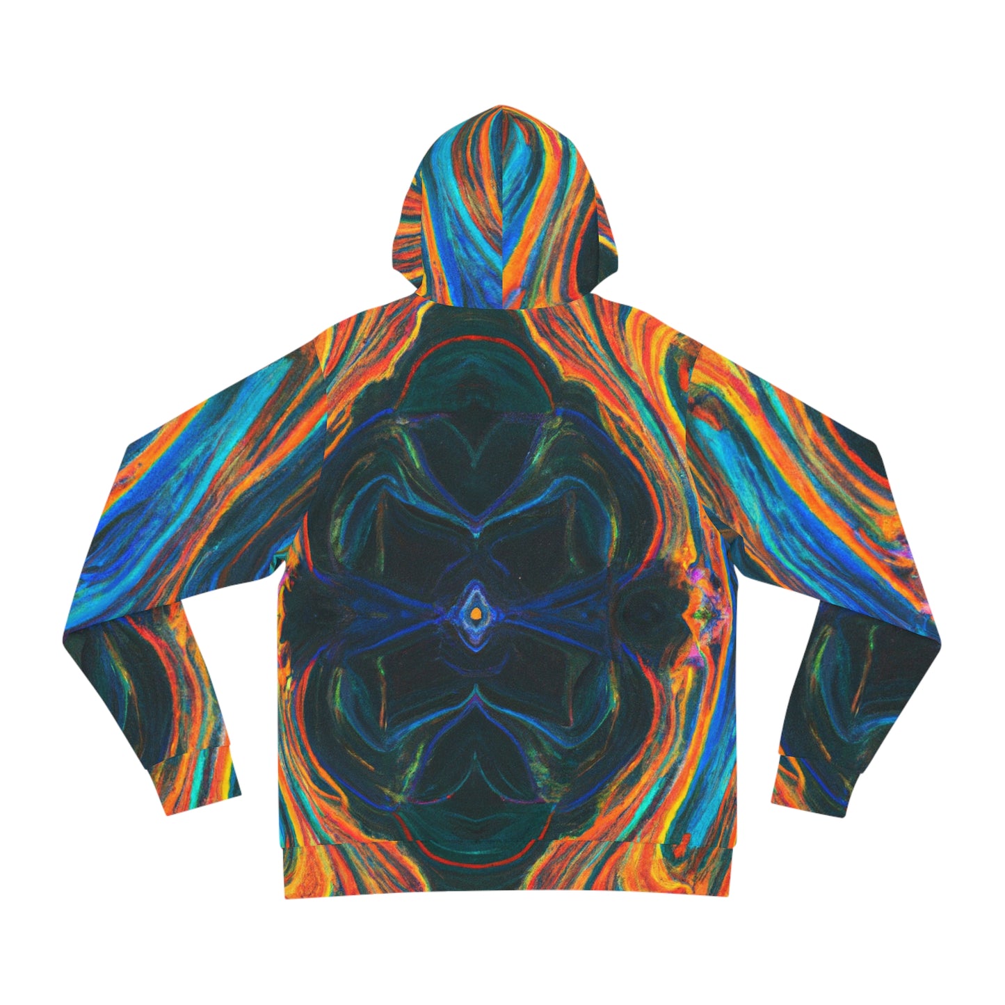 Vivid Troniverse Vortex -Trippy Infinity Patterns AOP Hoodie