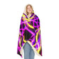 Vivid Trippy Infinity - NEON Infinity Patterns Art Hooded Snuggle Blanket