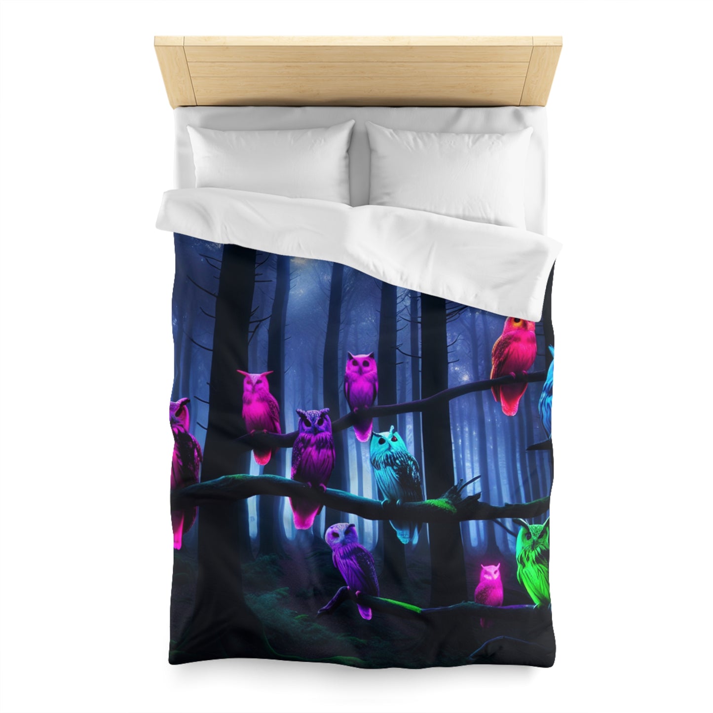 Gianni di Firenze - NEON Owls Microfiber Duvet Cover