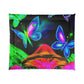 Vivid Cosmos. Butterflies & Mushrooms Comforter Blanket