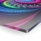 "Psychedelic Spacetime Dance" Trippy infity Pattern 1/4" Glossy Acrylic Art