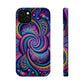 Cosmic Quasar Dreams. Neon Trippy Infinity Patterns Premium Art Magsafe Magnet Tough IPhone 13 14 15 Pro Plus Max and Mini in Matte and Glossy Phone cases