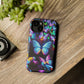 "Neon Butterflies in the Night Sky" Neon Butterflies Premium Art Magsafe Magnet Tough IPhone 13 14 15 Pro Plus Max and Mini in Matte and Glossy Phone cases