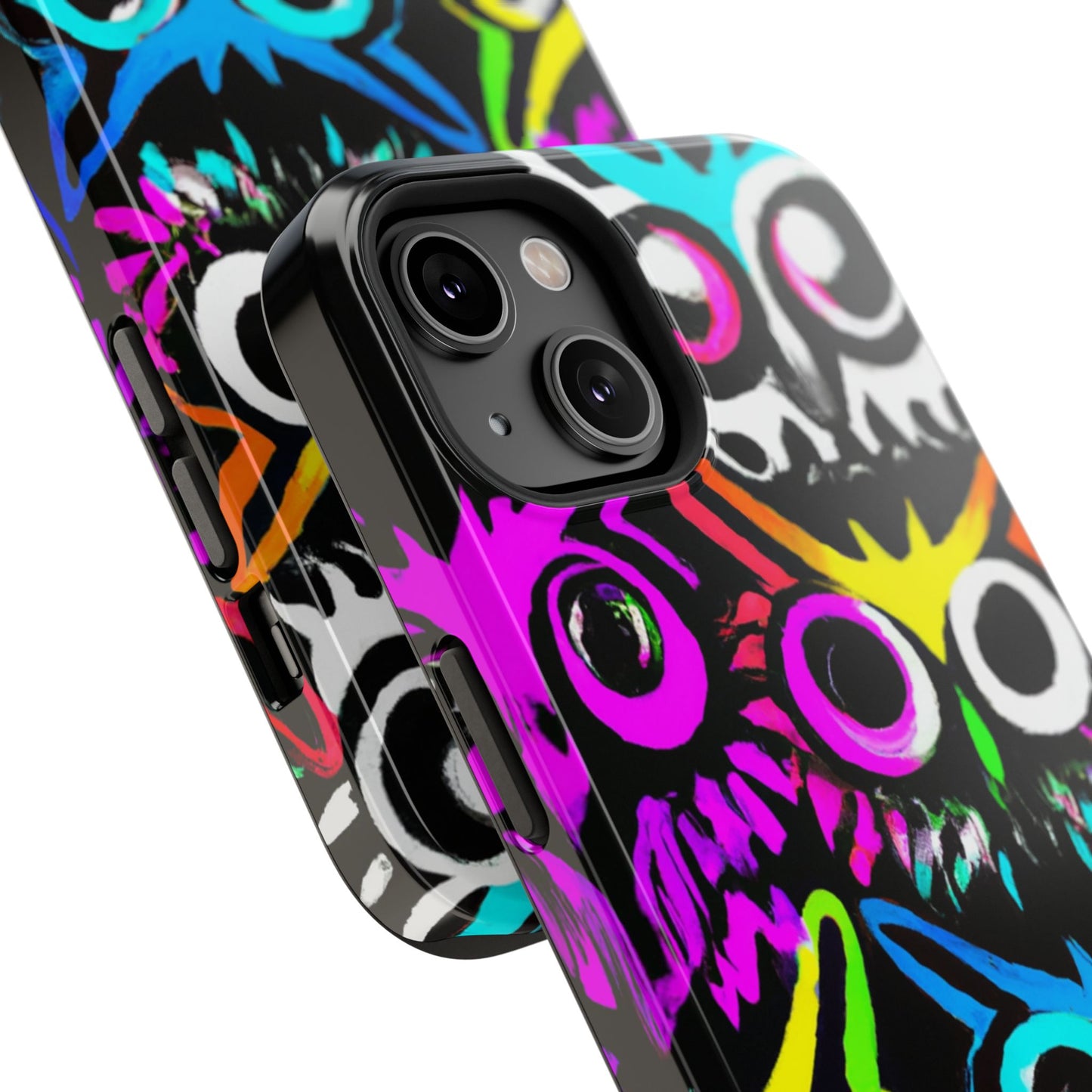 TDB Psychedelic Rave Owl Impact-Resistant Phone Case - Colorful Protection