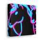 Vibrant Neon Dreamscape NEON Unicorns Art Canvas