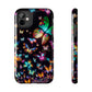 Neon Butterflies Dance NEON Butterflies Tough Phone Case Iphone 6 7 8 9 10 11 12 13 14 SE X XR XS Pro Max Mini Plus