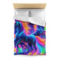 Mariano Filoteo - NEON Unicorns Microfiber Duvet Cover