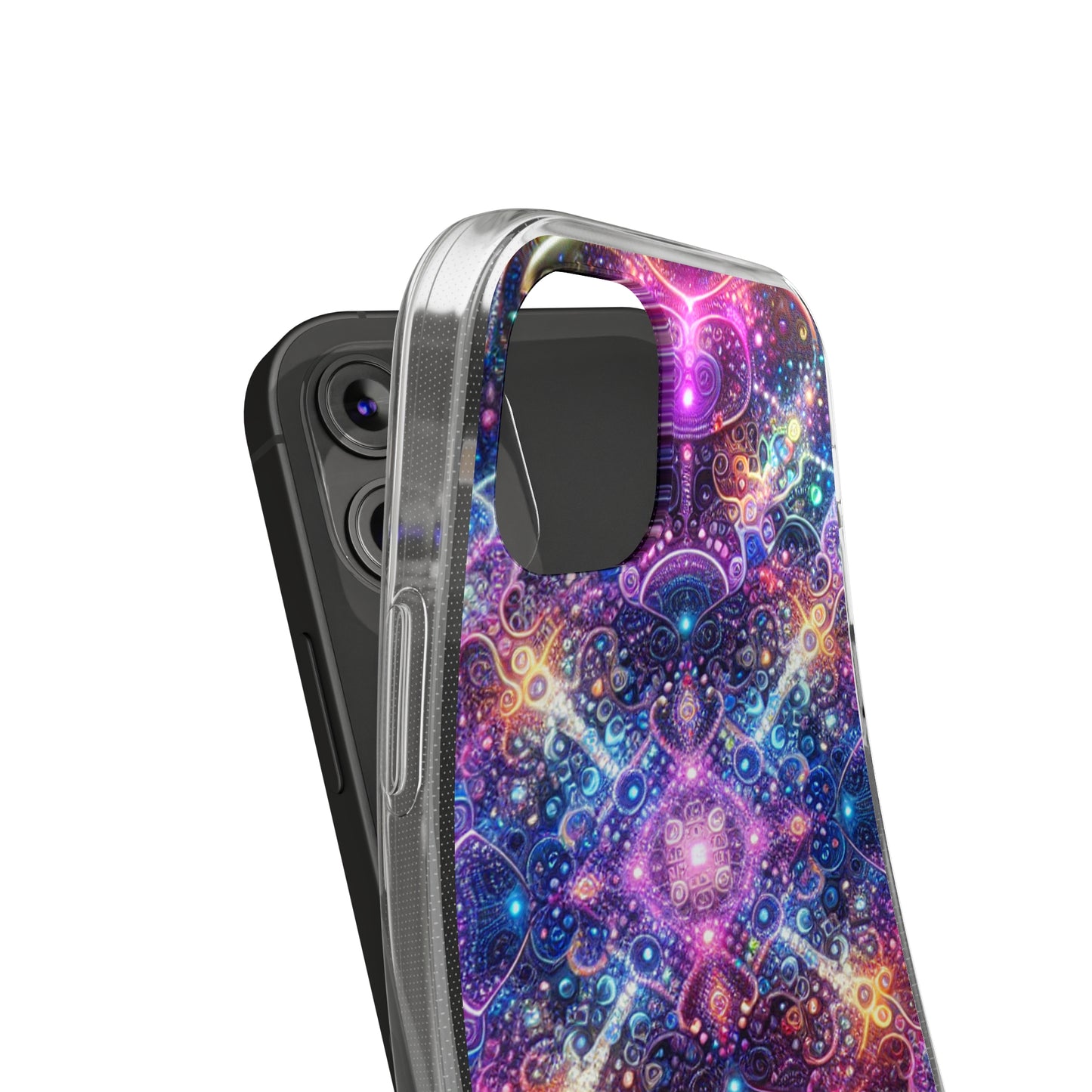 Neon Infinity Maze. Infinity Patterns Art Polycarbonate Phone Case