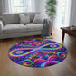 Interdimensional Fluxscape. Infinity Patterns Round Rug