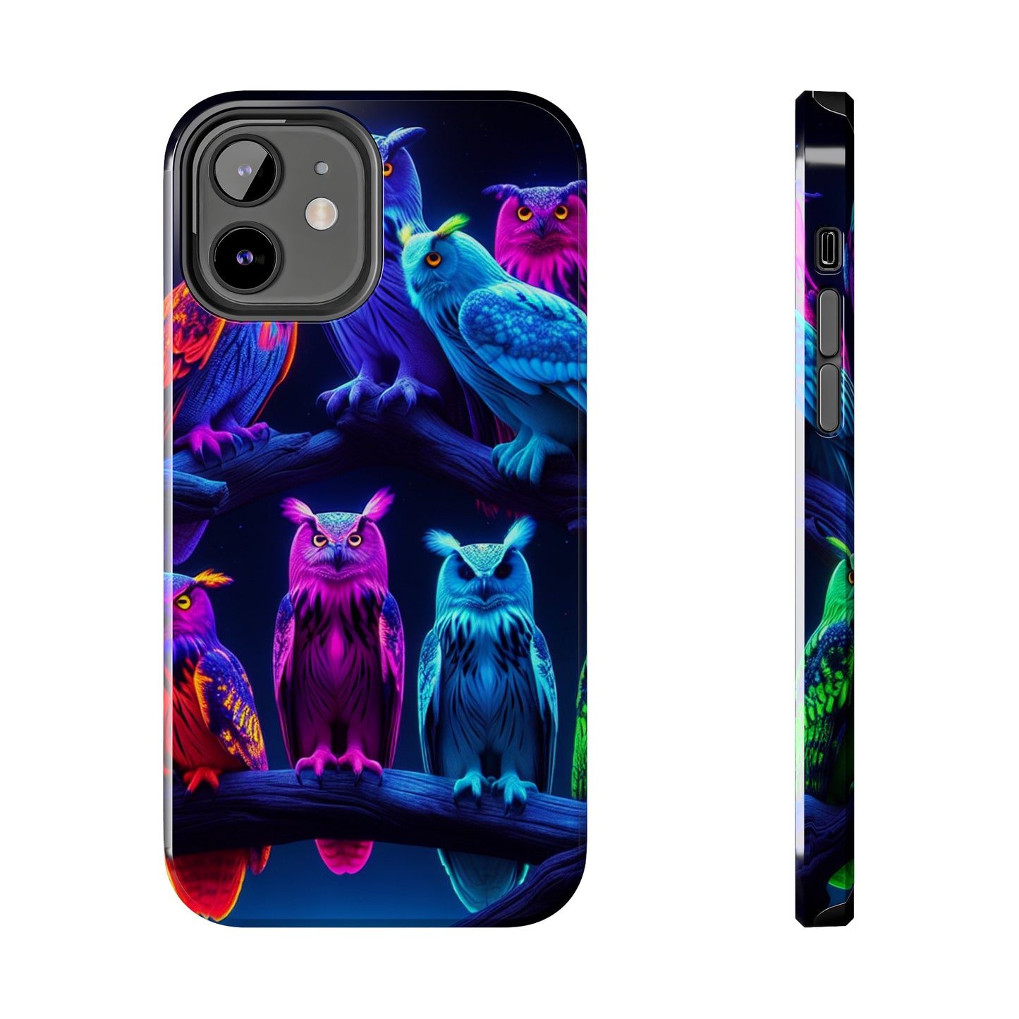 "Mystic Rally of the Neon Owls" NEON Owls Tough Phone Case