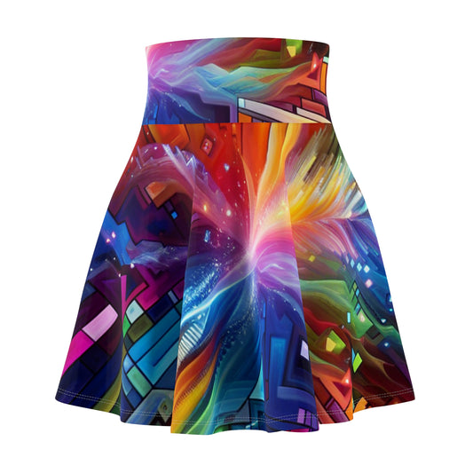 Giulio da Firenze - Trippy Infity Patterns Woman's Skater Skirt