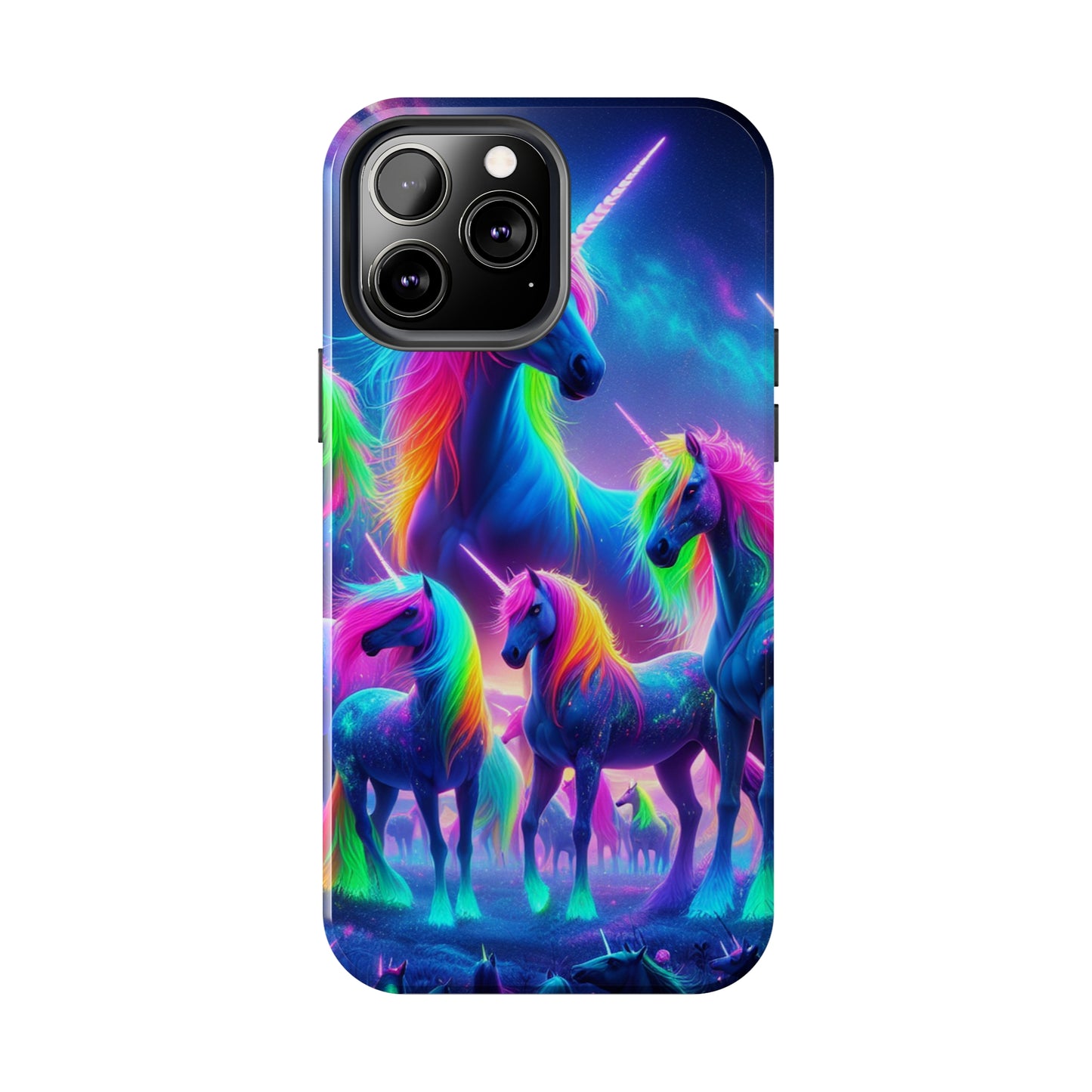 Vibrant's Mystic Muster NEON Unicorns Tough Phone Case
