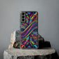 'Infinite Neon Illusion' Infinity Patterns Art Polycarbonate Phone Case