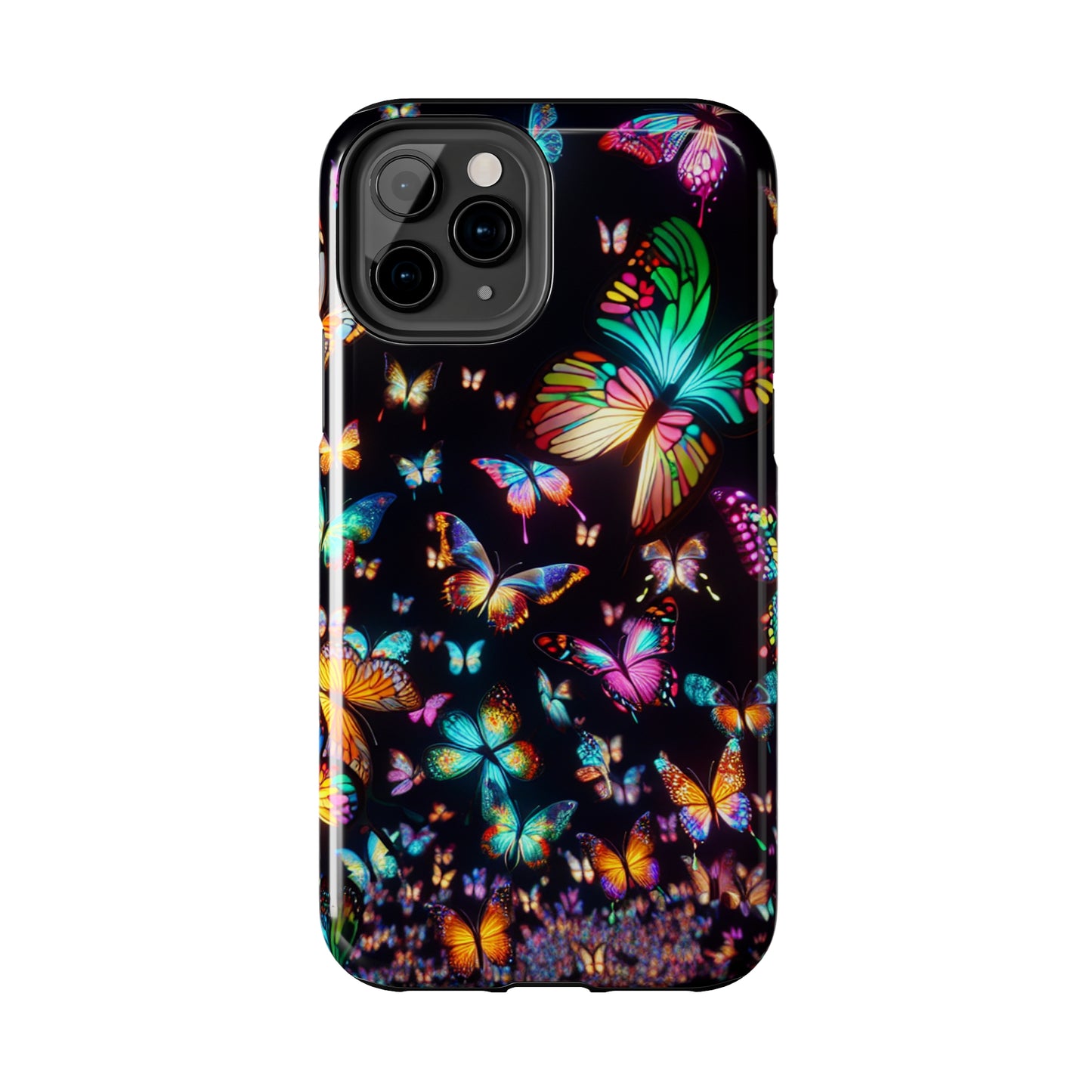 Neon Butterflies Dance NEON Butterflies Tough Phone Case Iphone 6 7 8 9 10 11 12 13 14 SE X XR XS Pro Max Mini Plus