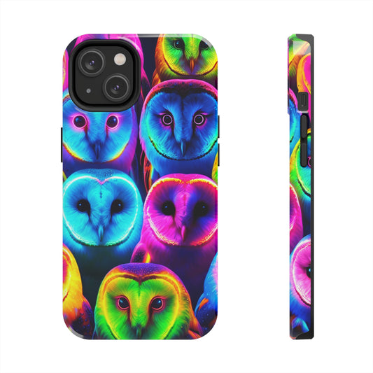 "Spectral Serenade" NEON Owls Tough Phone Case